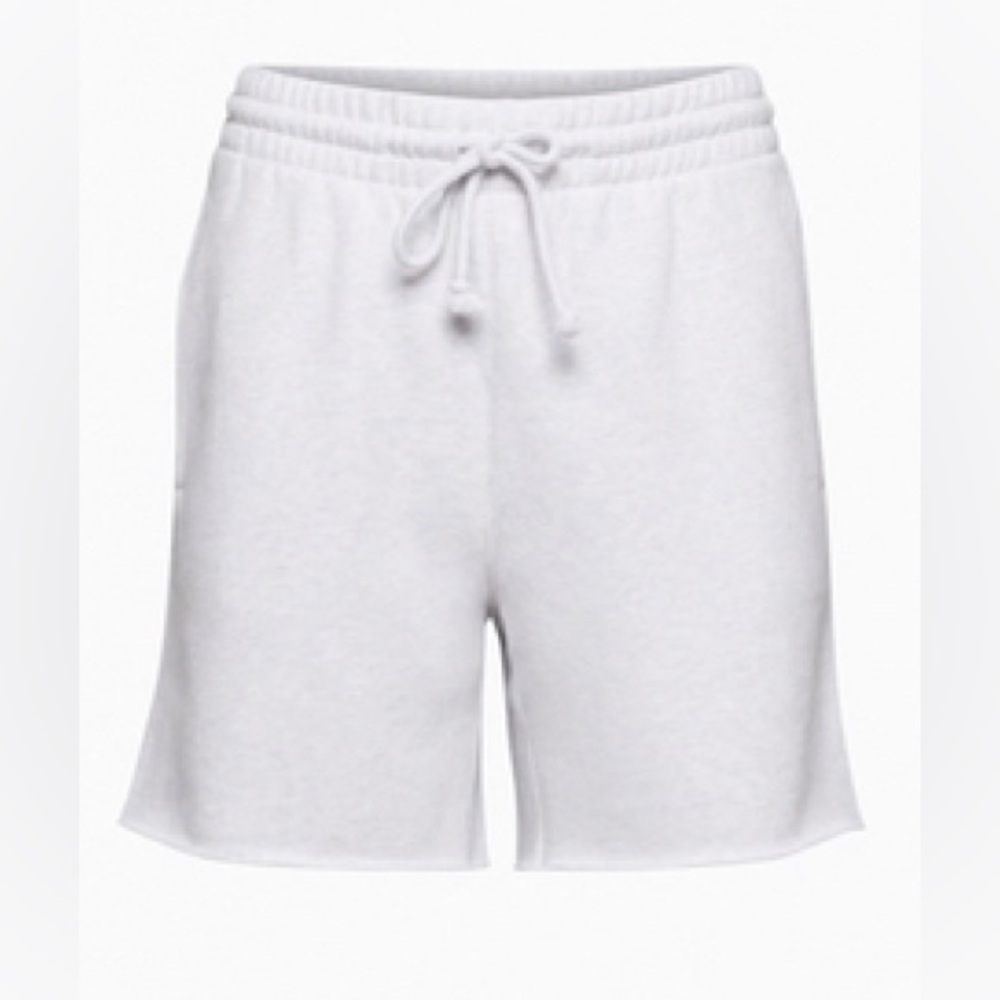 Aritzia Cozy Fleece Boyfriend 6” Sweatshort - Heathered Cloud White